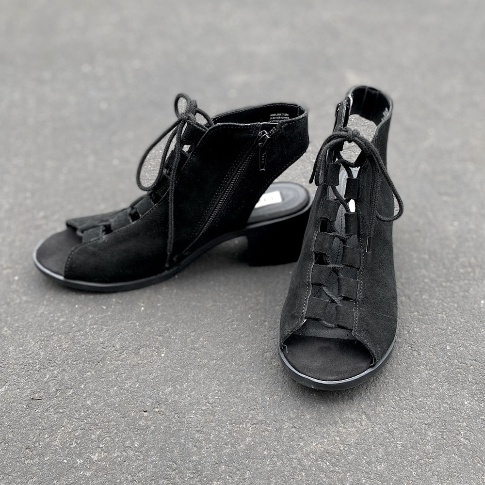 Steve Madden Black Women's Lace-Up Heeled Sandals